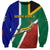 Custom South Africa Springboks Sweatshirt with Kente Pattern and South African Flag - Wonder Print Shop