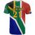 Custom South Africa Springboks T Shirt with Kente Pattern and South African Flag - Wonder Print Shop