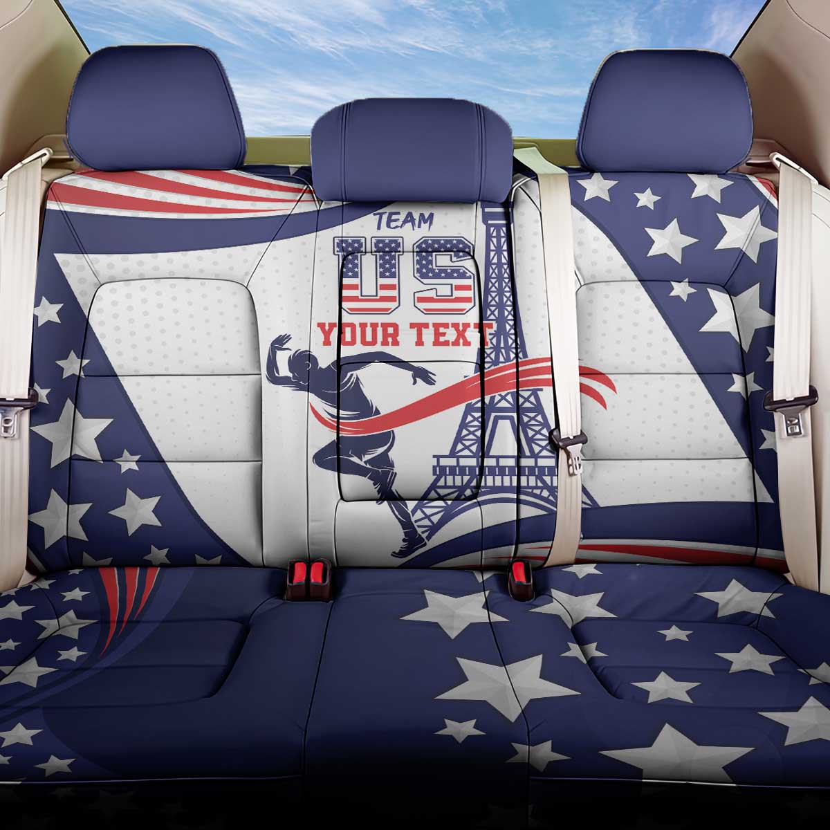 Personalized USA Athletics Back Car Seat Cover One For All Summer Sport LT9 - Wonder Print Shop