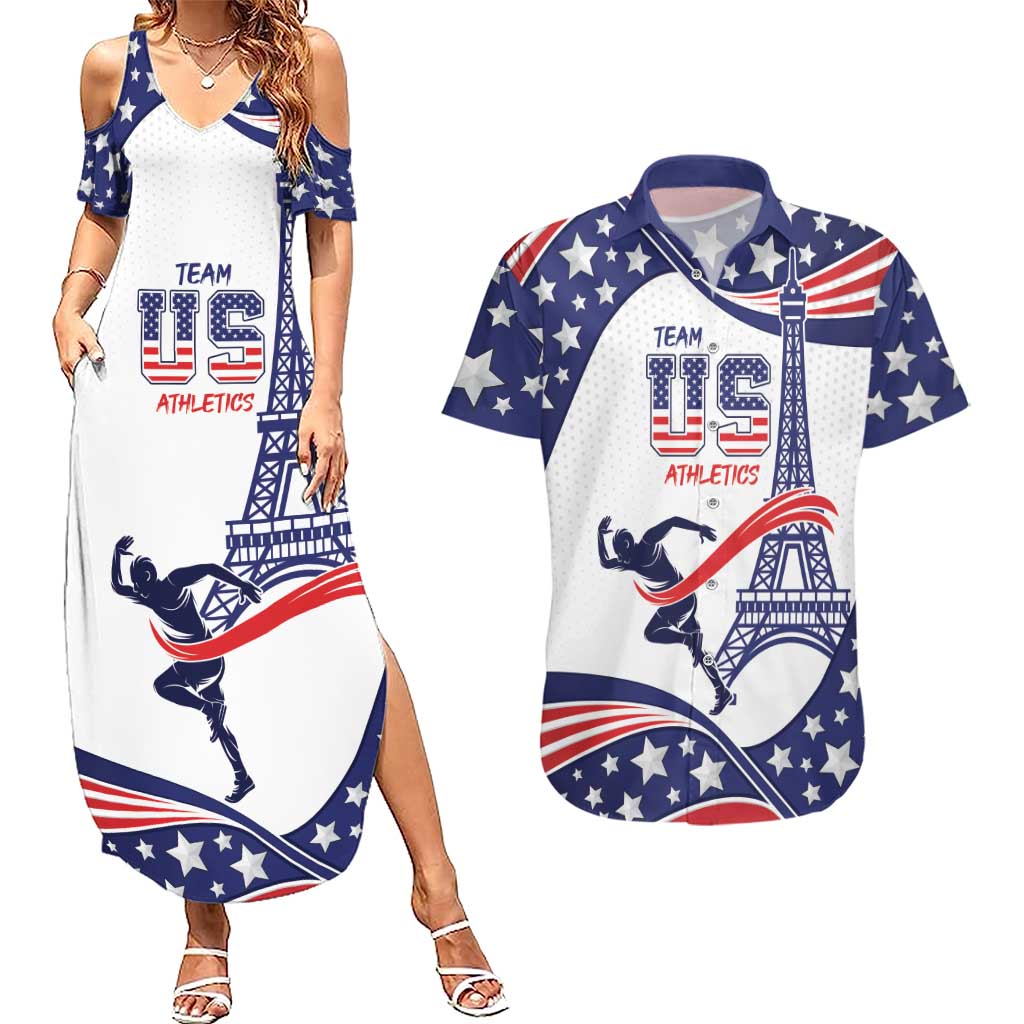 Personalized USA Athletics Couples Matching Summer Maxi Dress and Hawaiian Shirt One For All Summer Sport LT9 - Wonder Print Shop