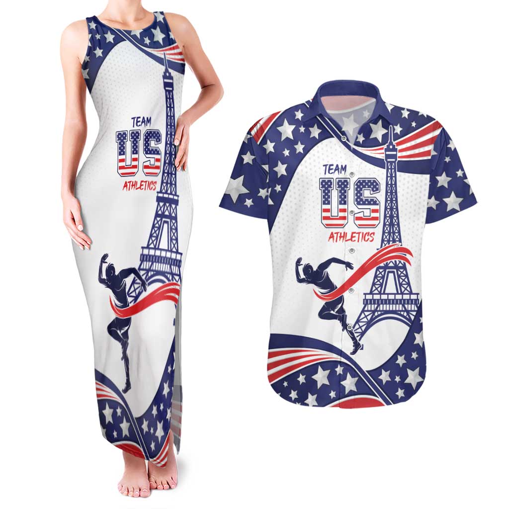 Personalized USA Athletics Couples Matching Tank Maxi Dress and Hawaiian Shirt One For All Summer Sport LT9 - Wonder Print Shop