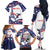 Personalized USA Athletics Family Matching Off The Shoulder Long Sleeve Dress and Hawaiian Shirt One For All Summer Sport - Wonder Print Shop