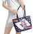 Personalized USA Athletics Leather Tote Bag One For All Summer Sport