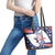 Personalized USA Athletics Leather Tote Bag One For All Summer Sport