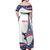 Personalized USA Athletics Off Shoulder Maxi Dress One For All Summer Sport - Wonder Print Shop