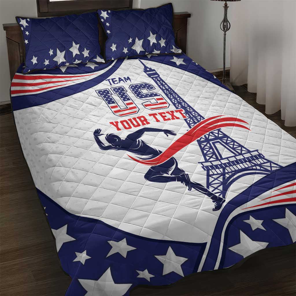 Personalized USA Athletics Quilt Bed Set One For All Summer Sport