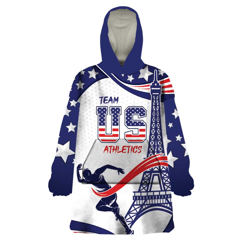 Personalized USA Athletics Wearable Blanket Hoodie One For All Summer Sport