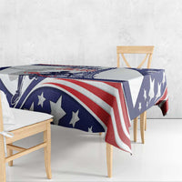 USA basketball tablecloth with bold star pattern and red-white-blue stripe design
