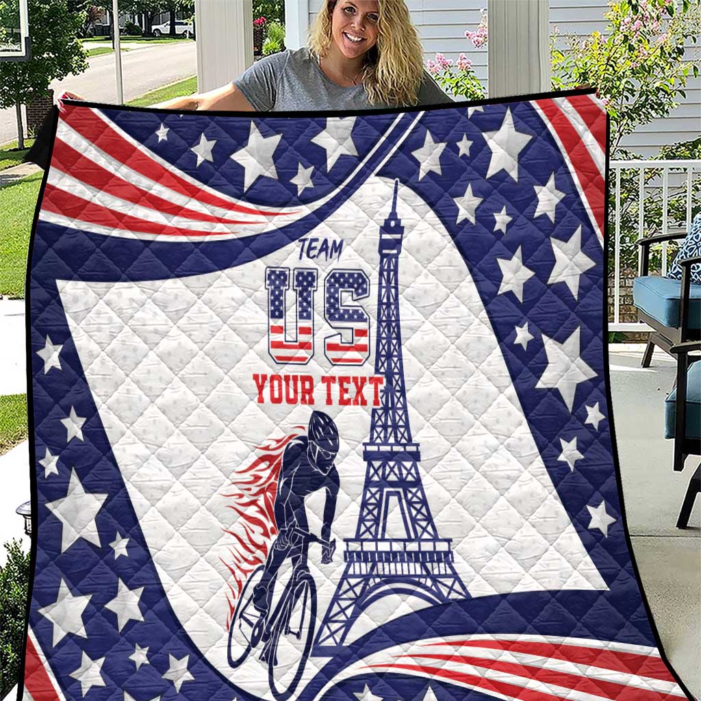 Personalized USA Cycling Quilt One For All Summer Sport