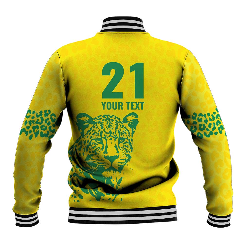Custom Guyana Golden Jaguars Baseball Jacket Heritage Flame Edition - Wonder Print Shop