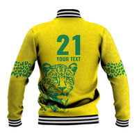 Custom Guyana Golden Jaguars Baseball Jacket Heritage Flame Edition - Wonder Print Shop