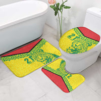 Custom Guyana Golden Jaguars Bathroom Set Heritage Flame Edition - Wonder Print Shop