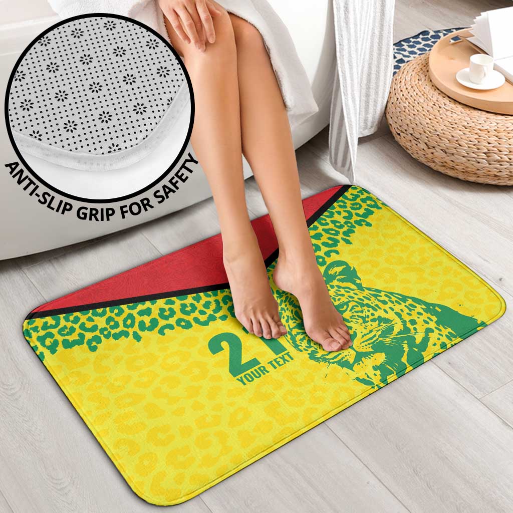 Custom Guyana Golden Jaguars Bathroom Set Heritage Flame Edition - Wonder Print Shop