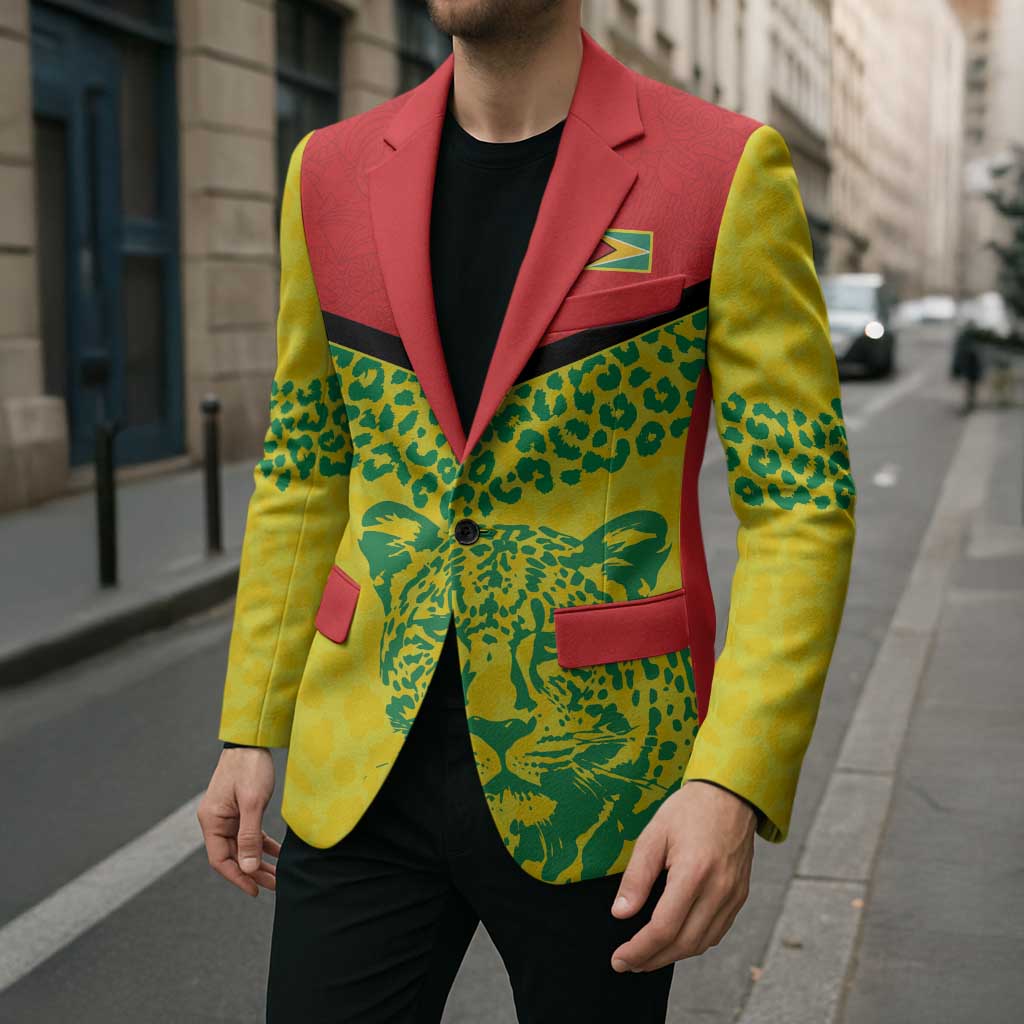 Custom Guyana Golden Jaguars Blazer Heritage Flame Edition - Wonder Print Shop