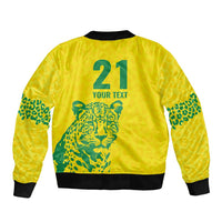 Custom Guyana Golden Jaguars Bomber Jacket Heritage Flame Edition - Wonder Print Shop