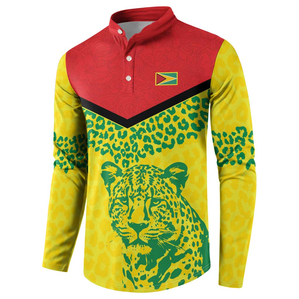 Custom Guyana Golden Jaguars Button Sweatshirt Heritage Flame Edition - Wonder Print Shop