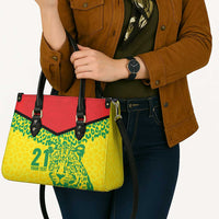 Custom Guyana Golden Jaguars Leather Bag Heritage Flame Edition - Wonder Print Shop