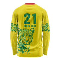 Custom Guyana Golden Jaguars Long Sleeve Shirt Heritage Flame Edition - Wonder Print Shop