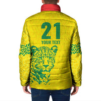 Custom Guyana Golden Jaguars Padded Jacket Heritage Flame Edition - Wonder Print Shop