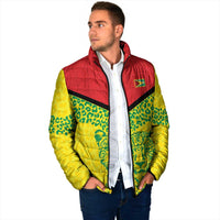 Custom Guyana Golden Jaguars Padded Jacket Heritage Flame Edition - Wonder Print Shop