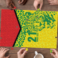 Custom Guyana Golden Jaguars Puzzle Heritage Flame Edition - Wonder Print Shop