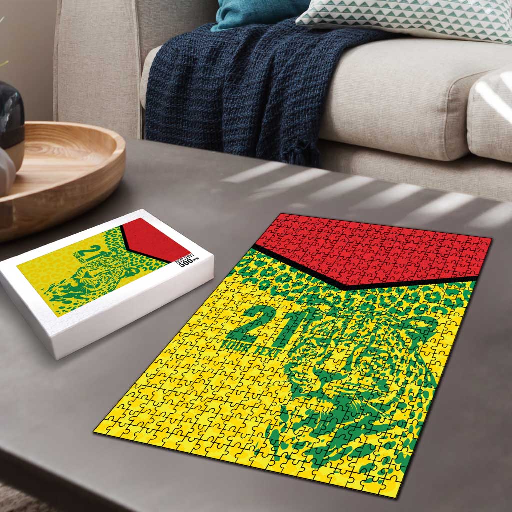 Custom Guyana Golden Jaguars Puzzle Heritage Flame Edition - Wonder Print Shop