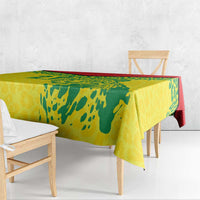 Custom Guyana Golden Jaguars Tablecloth Heritage Flame Edition - Wonder Print Shop