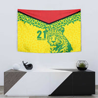 Custom Guyana Golden Jaguars Tapestry Heritage Flame Edition - Wonder Print Shop