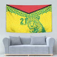 Custom Guyana Golden Jaguars Tapestry Heritage Flame Edition - Wonder Print Shop