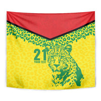 Custom Guyana Golden Jaguars Tapestry Heritage Flame Edition - Wonder Print Shop