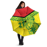 Custom Guyana Golden Jaguars Umbrella Heritage Flame Edition - Wonder Print Shop
