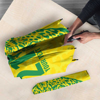 Custom Guyana Golden Jaguars Umbrella Heritage Flame Edition - Wonder Print Shop