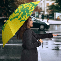 Custom Guyana Golden Jaguars Umbrella Heritage Flame Edition - Wonder Print Shop