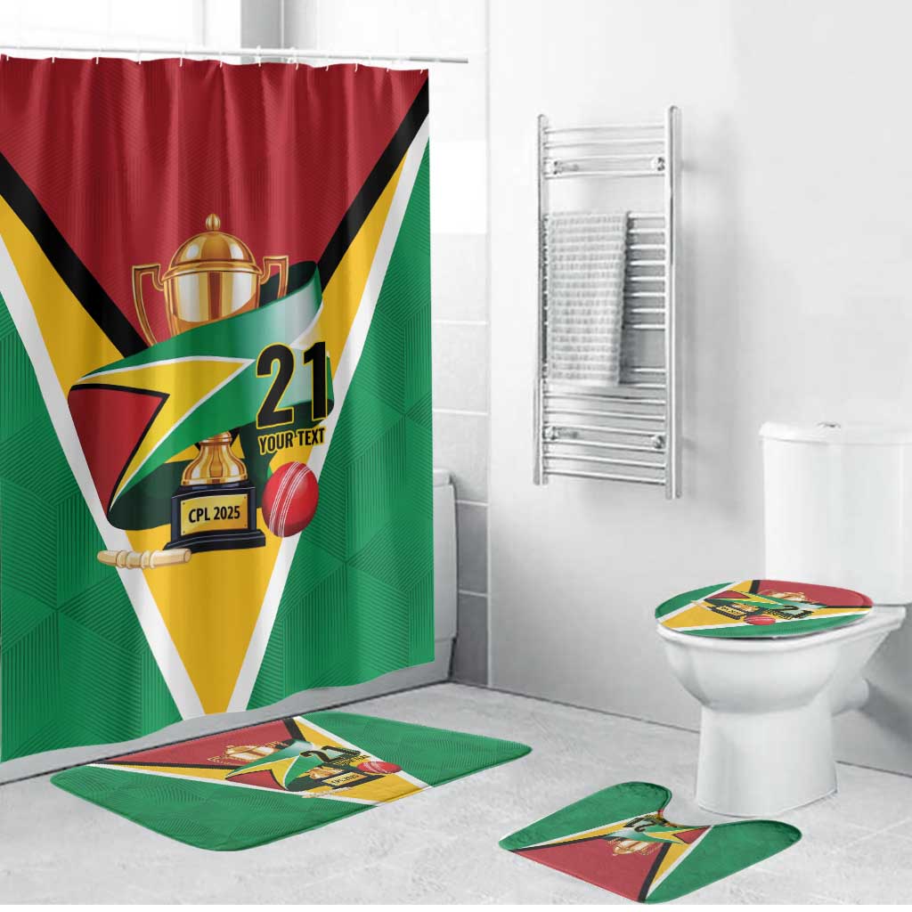 Custom Guyana Champions Reloaded 2025 Bathroom Set Caribbean Cricket Supporter Amazon Warriors - Wonder Print Shop