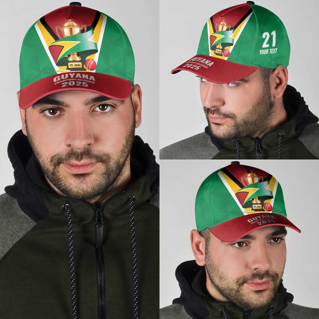 Custom Guyana Champions Reloaded 2025 Classic Cap Caribbean Cricket Supporter Amazon Warriors - Wonder Print Shop