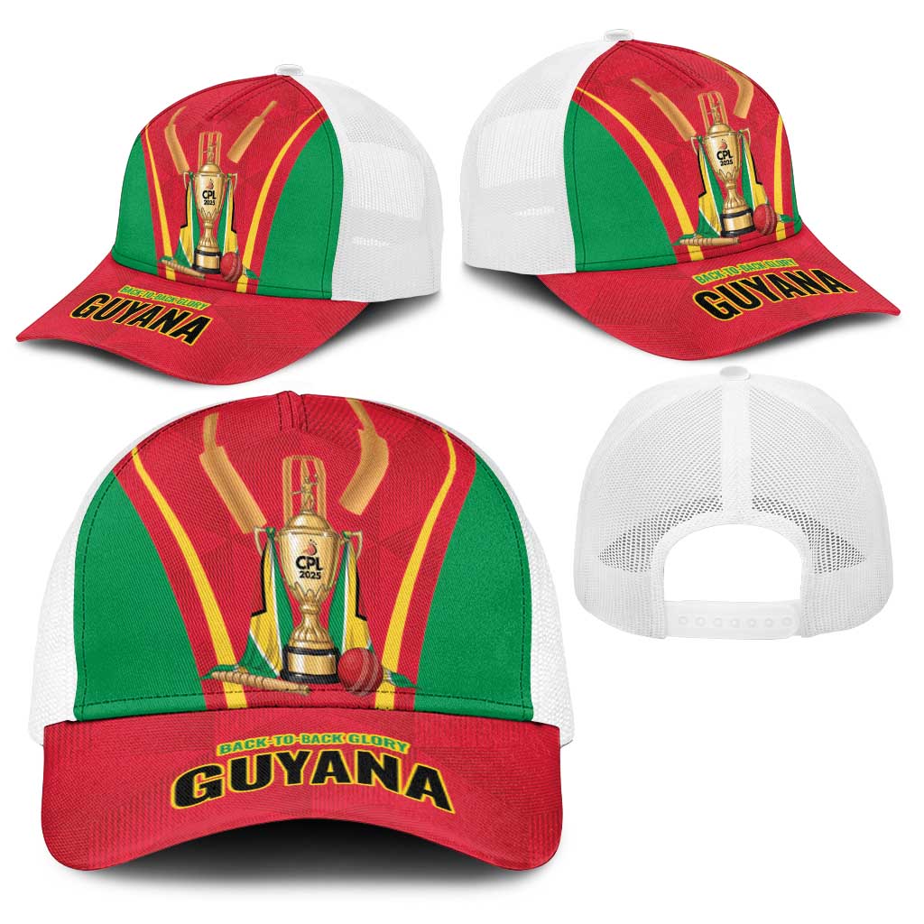 Guyana Victory Run 2025 Baseball Net Cap Caribbean Cricket Supporter Amazon Warriors - Wonder Print Shop