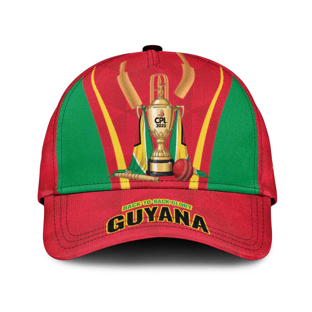 Custom Guyana Victory Run 2025 Classic Cap Caribbean Cricket Supporter Amazon Warriors - Wonder Print Shop