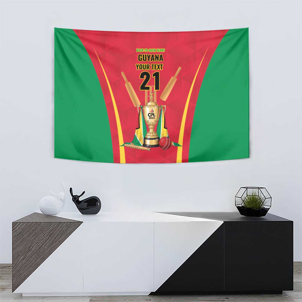 Custom Guyana Victory Run 2025 Tapestry Caribbean Cricket Supporter Amazon Warriors - Wonder Print Shop