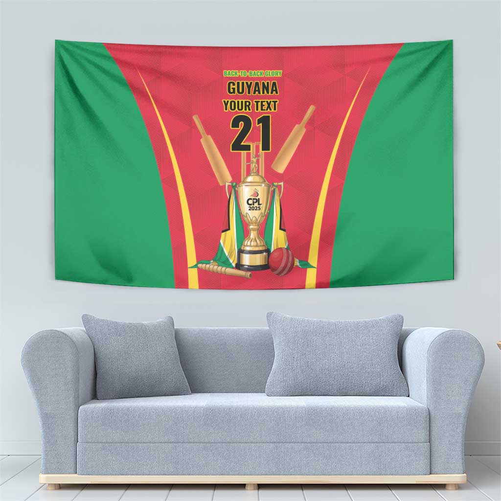 Custom Guyana Victory Run 2025 Tapestry Caribbean Cricket Supporter Amazon Warriors - Wonder Print Shop