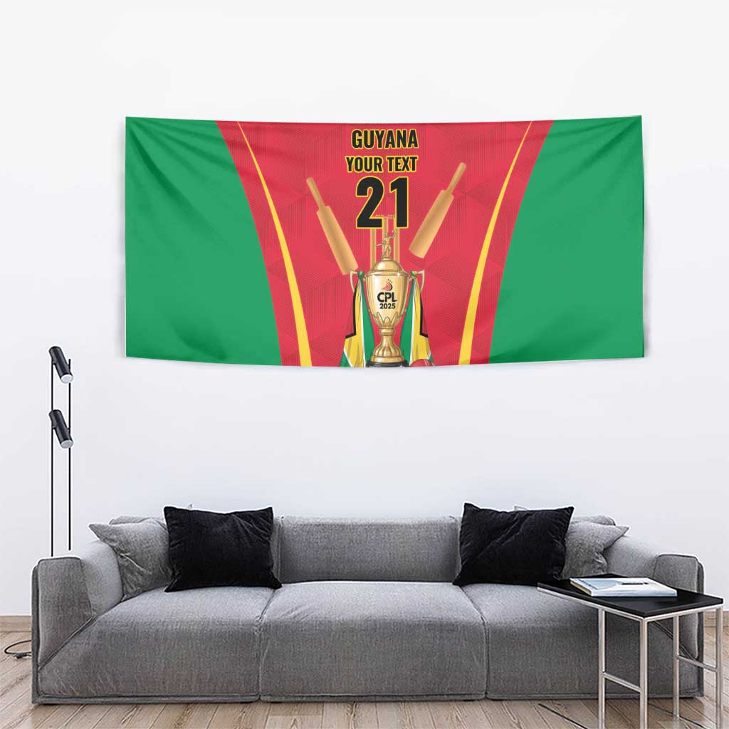Custom Guyana Victory Run 2025 Tapestry Caribbean Cricket Supporter Amazon Warriors - Wonder Print Shop