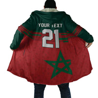 World Football 2026 Morocco Custom Cloak African Geometric Red Pattern - Wonder Print Shop