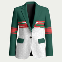 World Football 2026 Morocco Custom Blazer African Geometric White Pattern - Wonder Print Shop