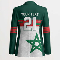 World Football 2026 Morocco Custom Blazer African Geometric White Pattern - Wonder Print Shop