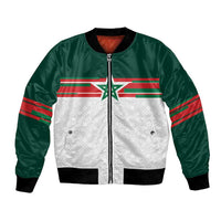 World Football 2026 Morocco Custom Bomber Jacket African Geometric White Pattern - Wonder Print Shop