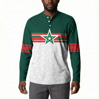 World Football 2026 Morocco Custom Button Sweatshirt African Geometric White Pattern