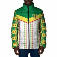 World Football 2026 Senegal Custom Padded Jacket African Kente White Pattern - Wonder Print Shop