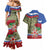 Russia Defender of The Fatherland Day Couples Matching Mermaid Dress and Hawaiian Shirt