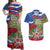 Russia Defender of The Fatherland Day Couples Matching Off Shoulder Maxi Dress and Hawaiian Shirt