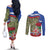 Russia Defender of The Fatherland Day Couples Matching Off The Shoulder Long Sleeve Dress and Long Sleeve Button Shirt