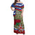 Russia Defender of The Fatherland Day Family Matching Off Shoulder Maxi Dress and Hawaiian Shirt